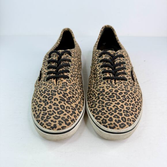 Vans Authentic Lo Pro Leopard Print T375 Canvas Sneakers Lace Up Shoes Size 8.5 - Picture 3 of 9